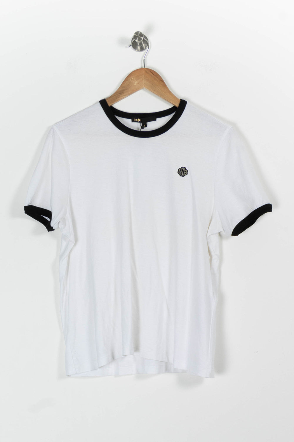 Tee shirt Blanc et Noir - Taille L/40 de la marque Maje | PARAD85586 - Vendu par Paradigme - Image 2