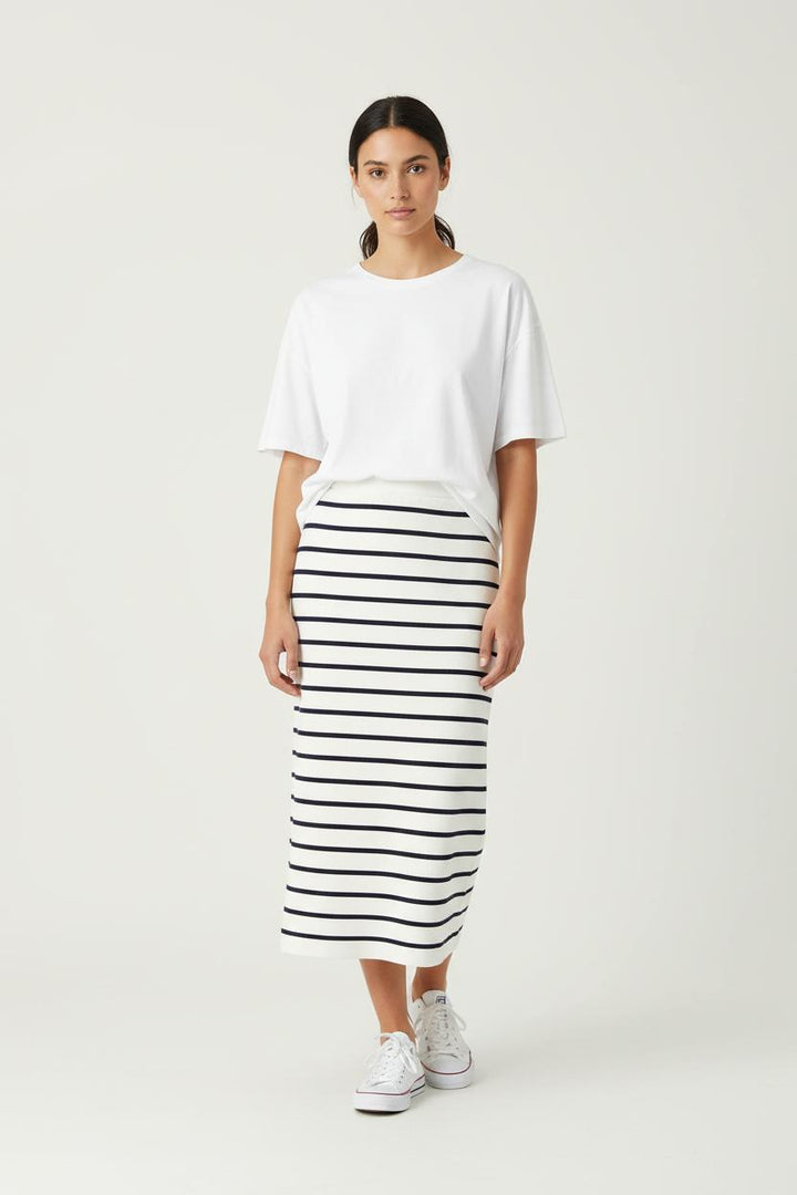 Jupe Longue Blanche et Noire - Taille S/36 de la marque IKKS | PARAD85599 - Vendu par Paradigme - Image 1