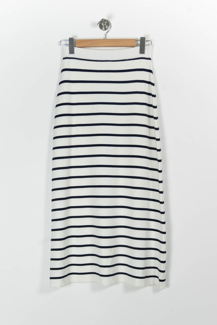 Jupe Longue Blanche et Noire - Taille S/36 de la marque IKKS | PARAD85599 - Vendu par Paradigme - Image 2