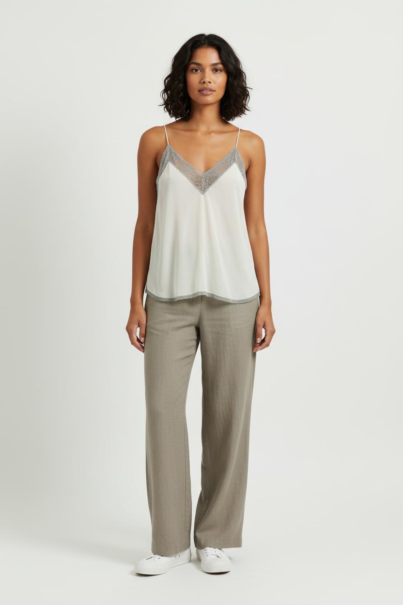 Caraco Blanc et Gris - Taille S/36 de la marque Zadig&Voltaire | PARAD85601 - Vendu par Paradigme - Image 1