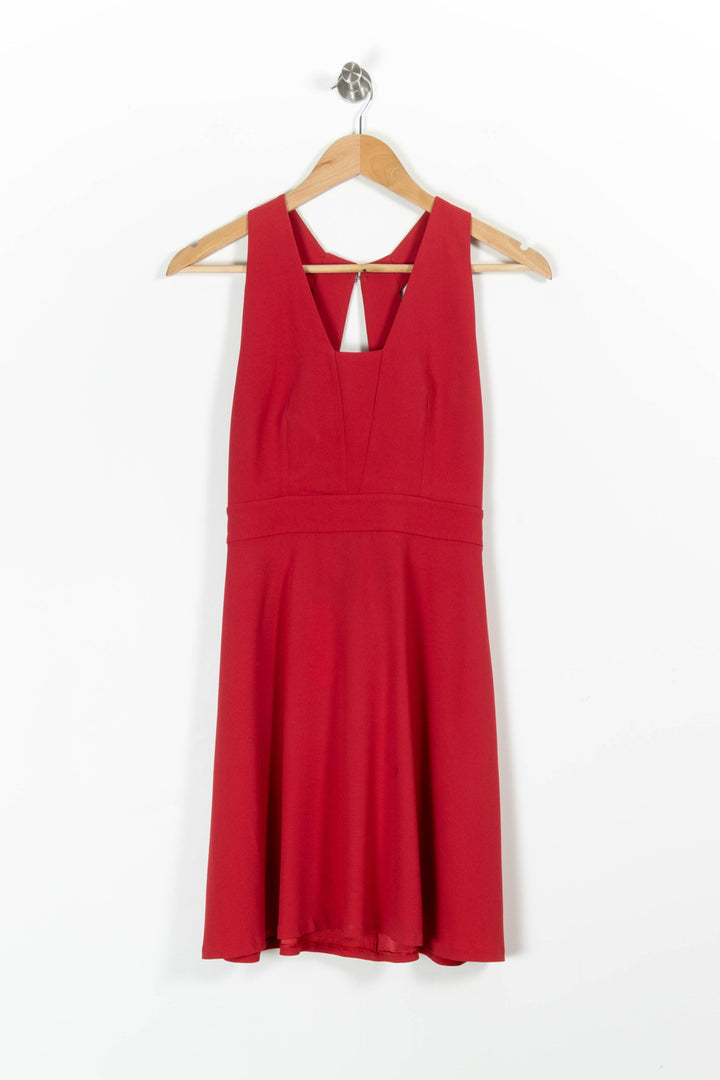 Robe Évasée Rouge - Taille S/36 de la marque Claudie Pierlot | PARAD85602 - Vendu par Paradigme - Image 2