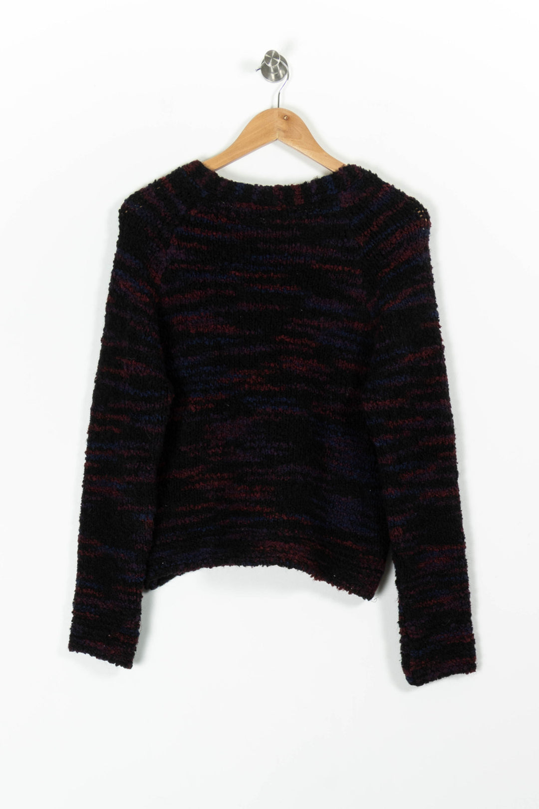 Cardigan Violet et Noir - Taille M/38 de la marque La Fée Maraboutée | PARAD85604 - Vendu par Paradigme - Image 4