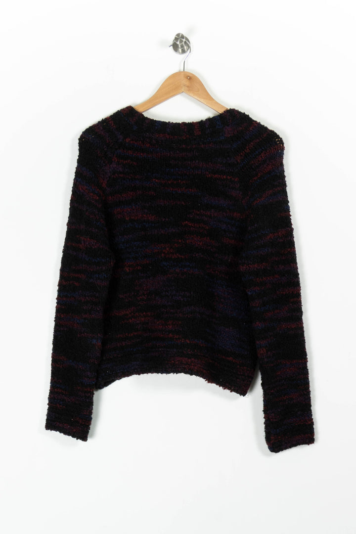 Cardigan Violet et Noir - Taille M/38 de la marque La Fée Maraboutée | PARAD85604 - Vendu par Paradigme - Image 4