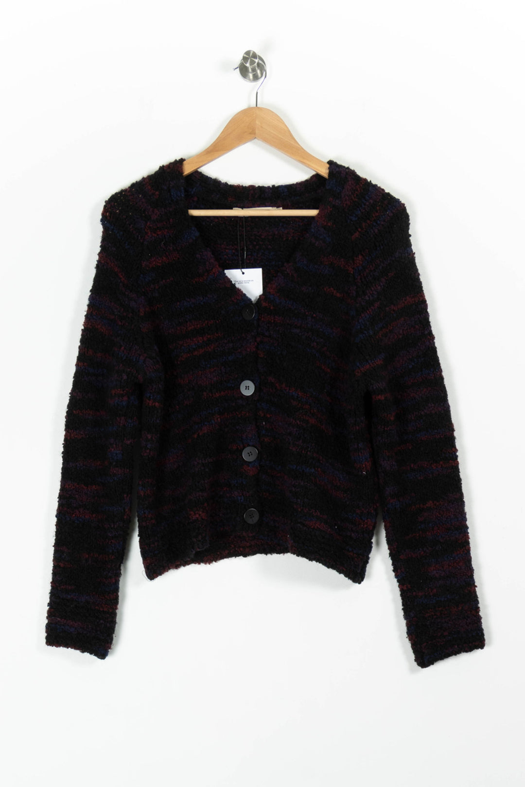 Cardigan Violet et Noir - Taille M/38 de la marque La Fée Maraboutée | PARAD85604 - Vendu par Paradigme - Image 2