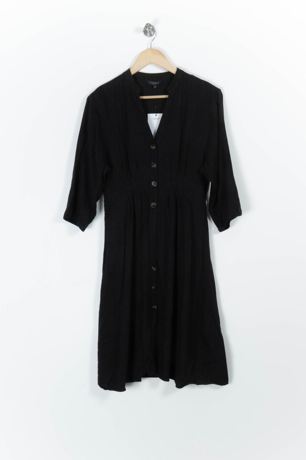 Robe Midi Noire - Taille S/36 de la marque Caroll | PARAD85611 - Vendu par Paradigme - Image 2