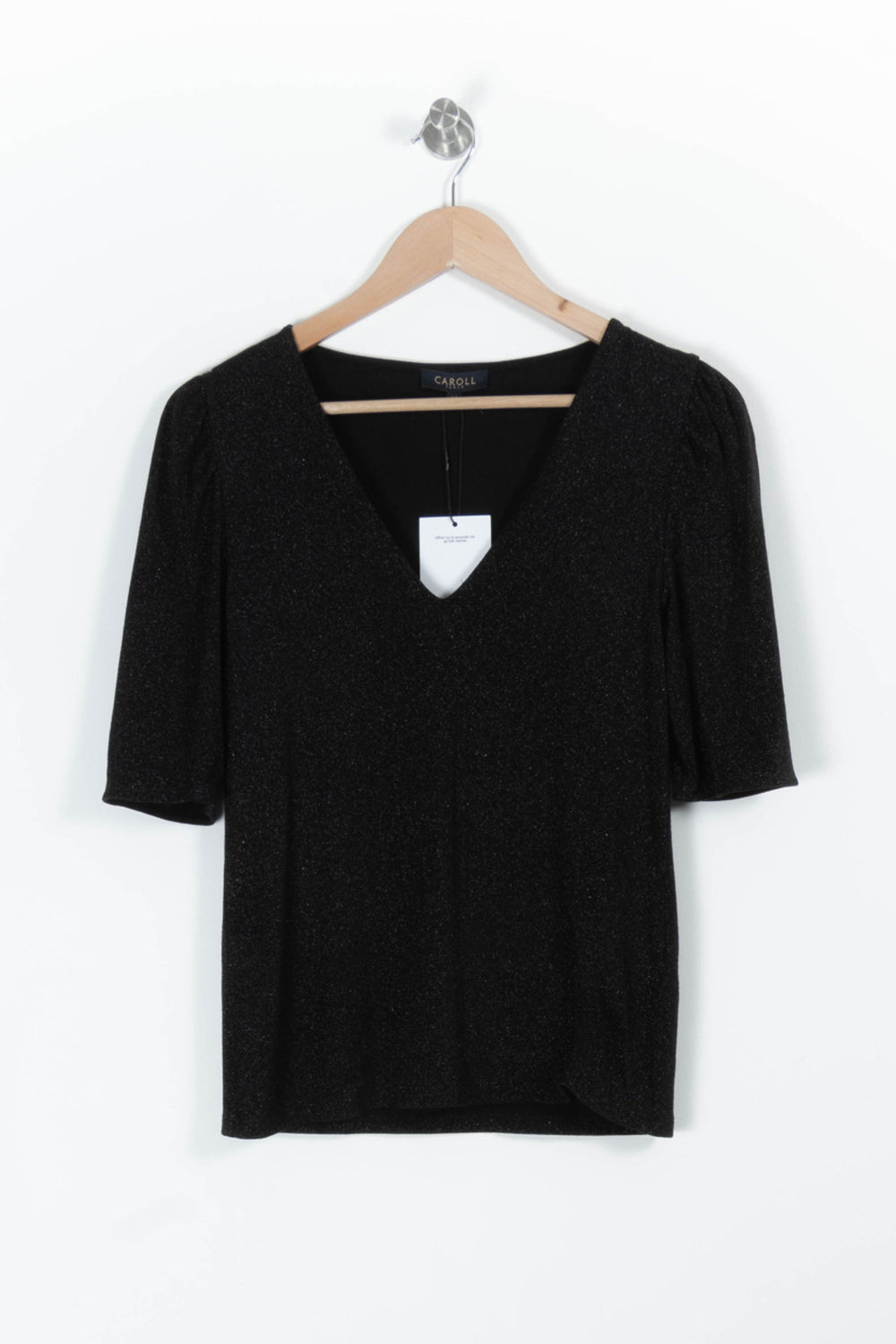 Top Noir - Taille M/38 de la marque Caroll | PARAD85612 - Vendu par Paradigme - Image 2