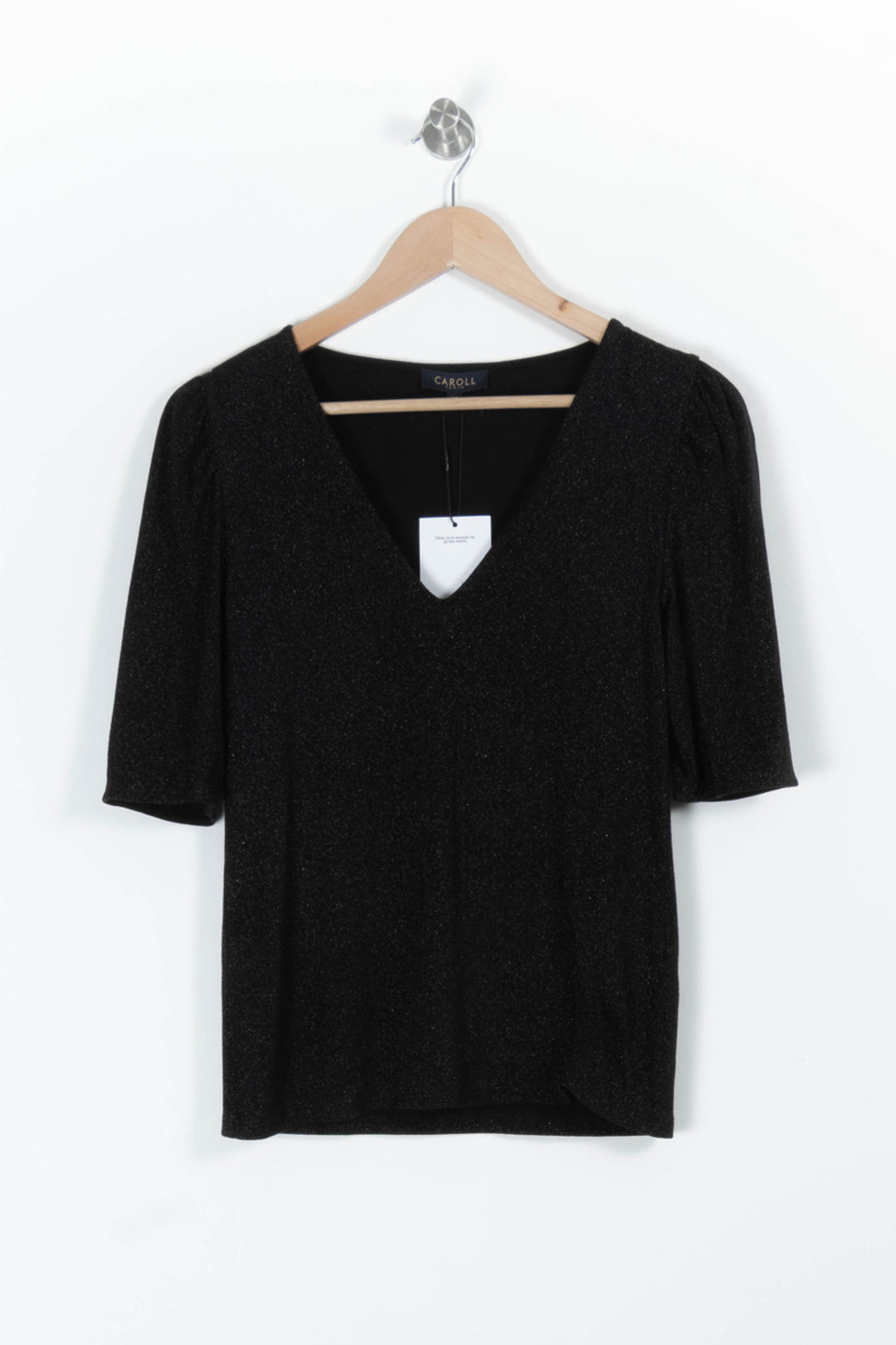 Top Noir - Taille M/38 de la marque Caroll | PARAD85612 - Vendu par Paradigme - Image 2