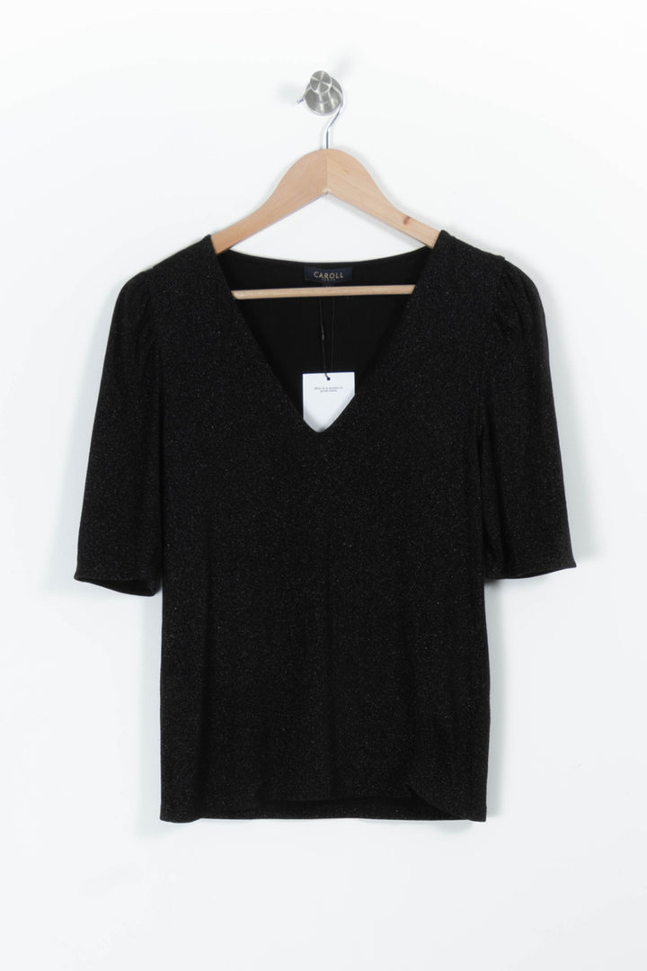 Top Noir - Taille M/38 de la marque Caroll | PARAD85612 - Vendu par Paradigme - Image 2