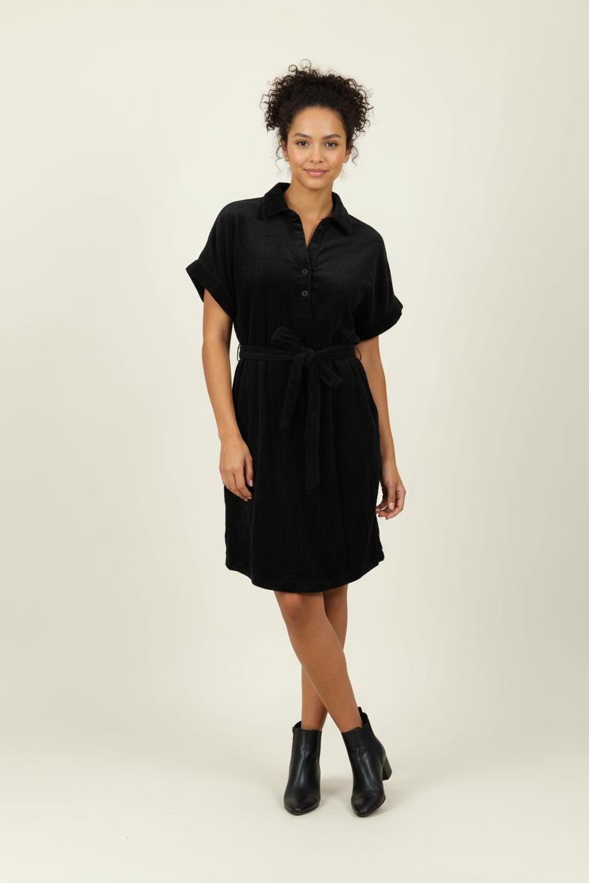 Robe Chemise Noire - Taille M/38 de la marque Caroll | PARAD85613 - Vendu par Paradigme - Image 1