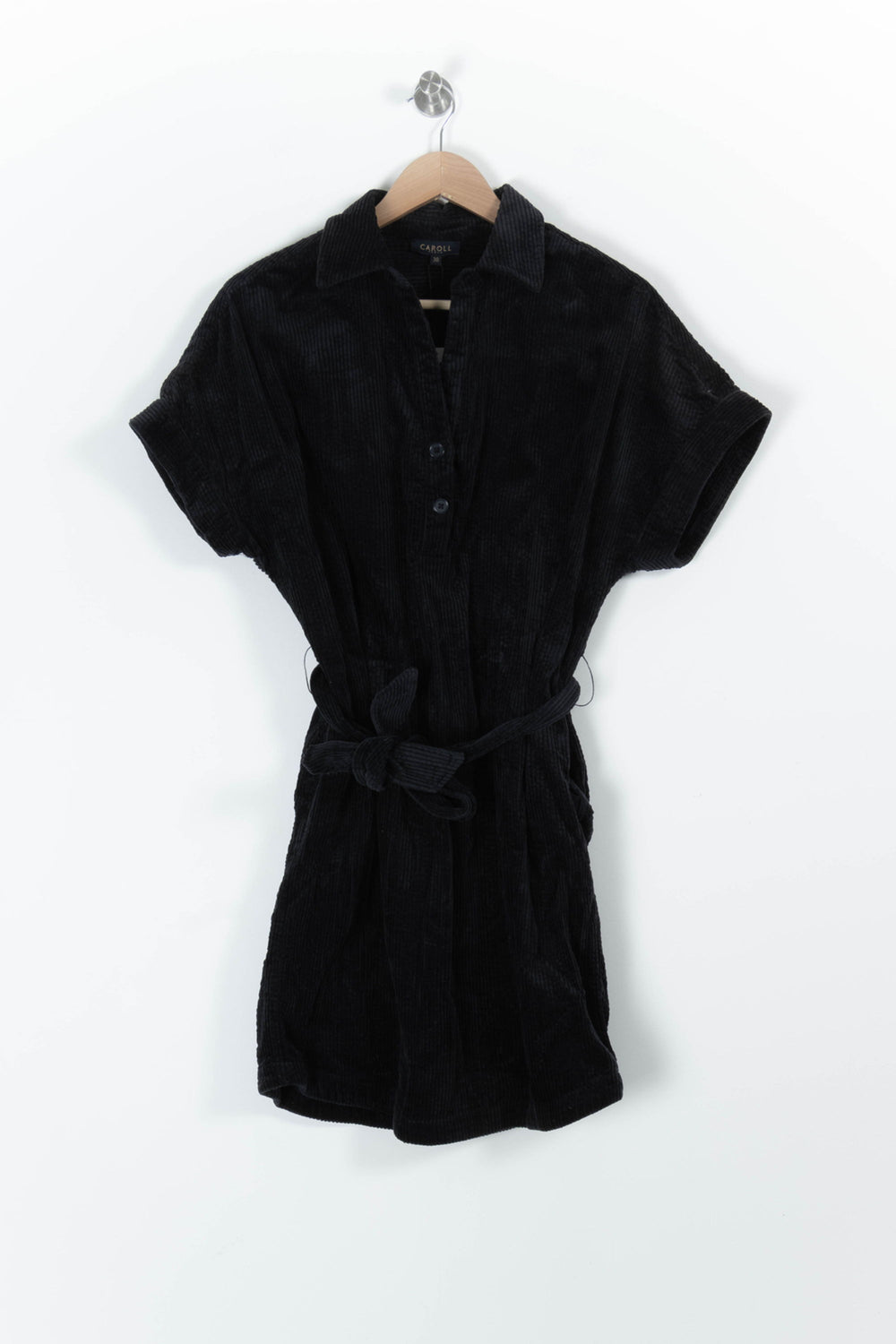 Robe Chemise Noire - Taille M/38 de la marque Caroll | PARAD85613 - Vendu par Paradigme - Image 2