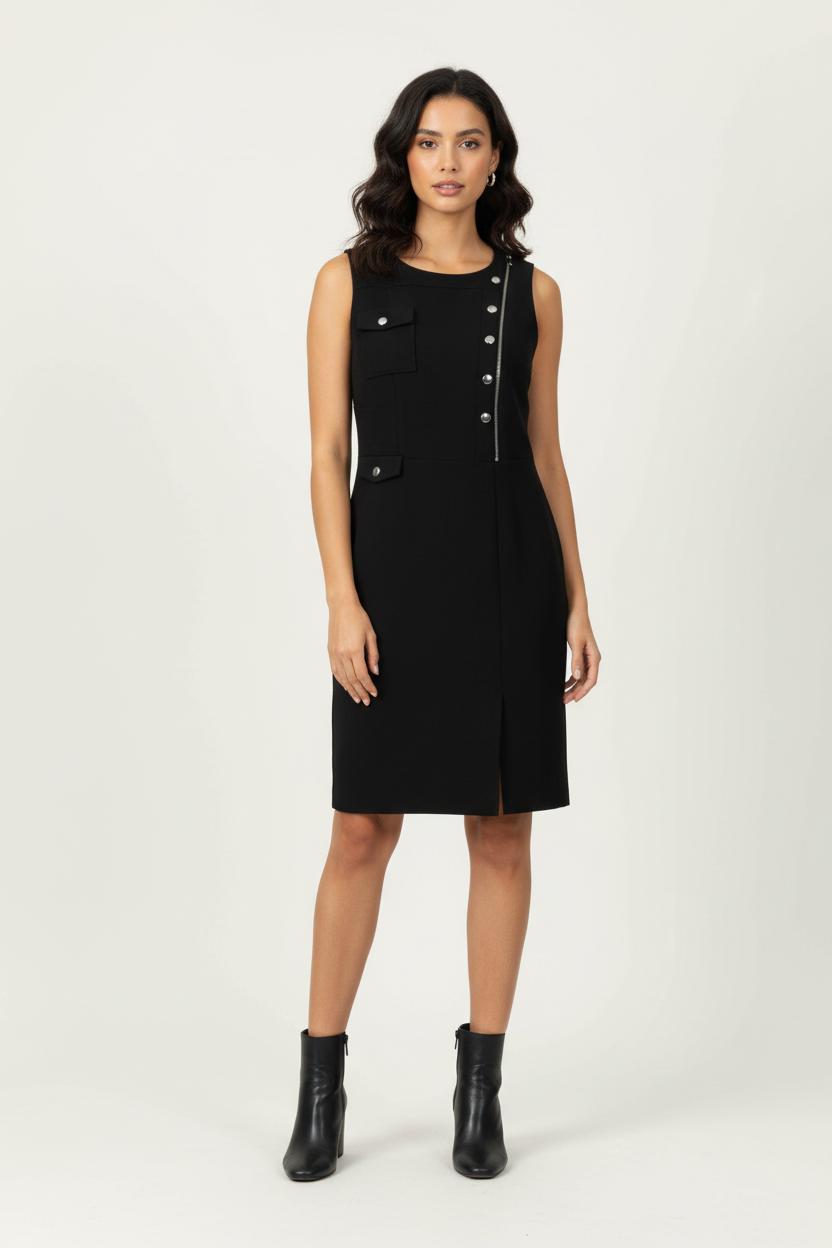 Robe Sans Manches Noire - Taille M/38 de la marque Caroll | PARAD85614 - Vendu par Paradigme - Image 1