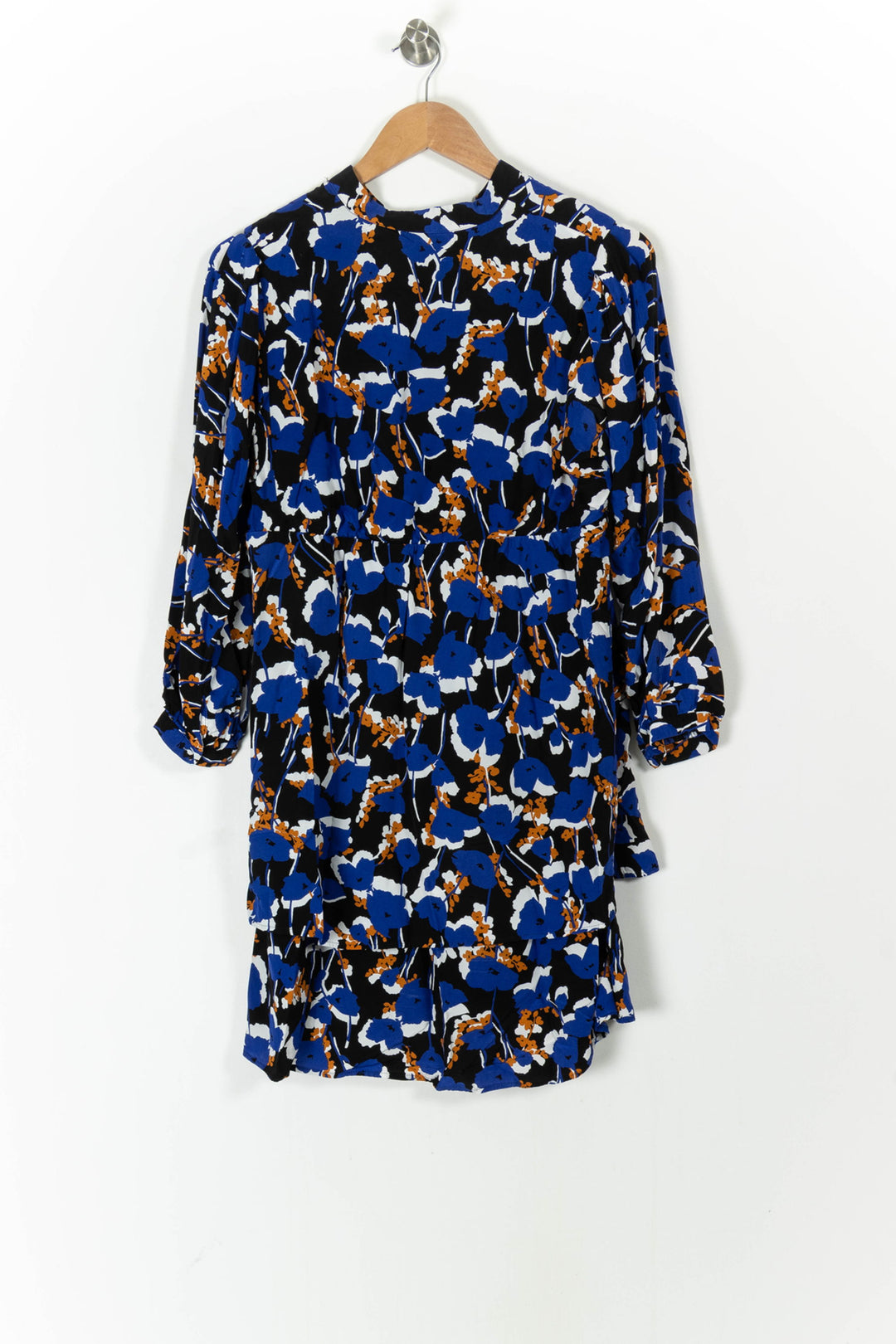 Robe Fleurie Bleue et Noire - Taille M/38 de la marque ZAPA | PARAD85615 - Vendu par Paradigme - Image 4