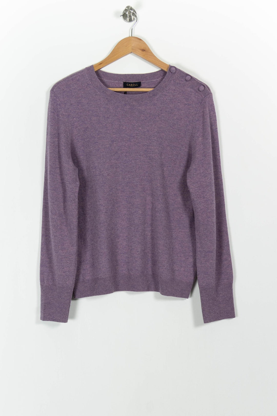 Pull Violet - Taille L/40 de la marque Caroll | PARAD85618 - Vendu par Paradigme - Image 2