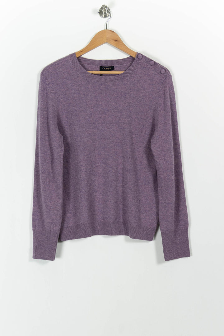 Pull Violet - Taille L/40 de la marque Caroll | PARAD85618 - Vendu par Paradigme - Image 2