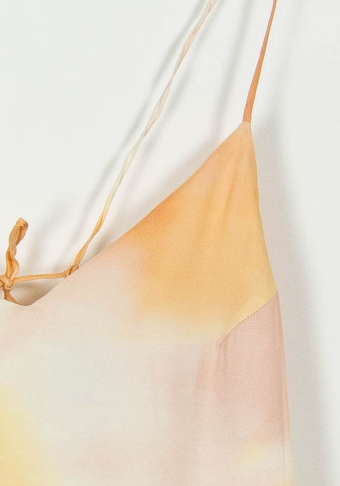 Robe Longue Orange et Jaune - Taille S/36 de la marque Galeries Lafayette | PARAD85621 - Vendu par Paradigme - Image 3