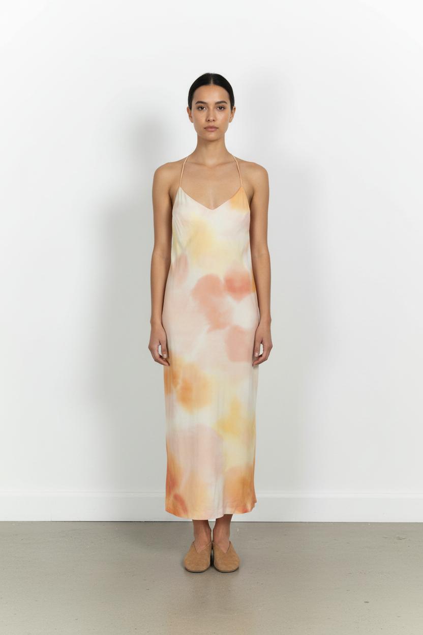 Robe Longue Orange et Jaune - Taille S/36 de la marque Galeries Lafayette | PARAD85621 - Vendu par Paradigme - Image 1