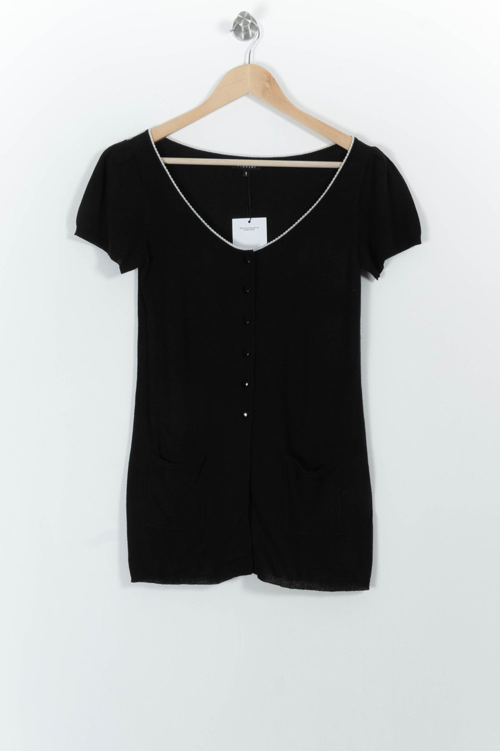 Cardigan Noir - Taille S/36 de la marque Claudie Pierlot | PARAD85629 - Vendu par Paradigme - Image 2