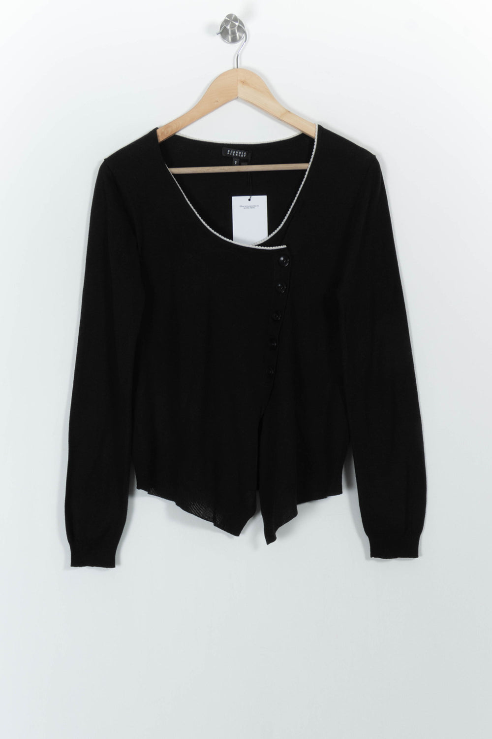 Cardigan Noir - Taille S/36 de la marque Claudie Pierlot | PARAD85630 - Vendu par Paradigme - Image 2