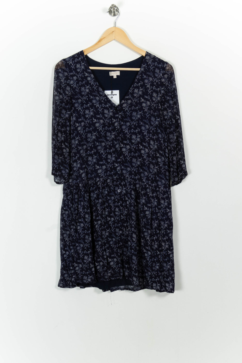 Robe Fleurie Bleue - Taille S/36 de la marque Pablo | PARAD85638 - Vendu par Paradigme - Image 2