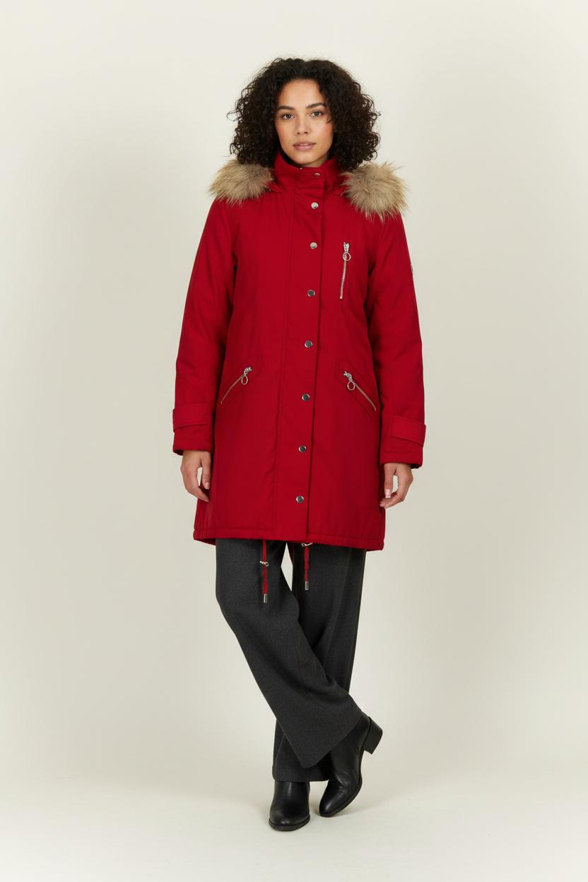 Parka Rouge - Taille S/36 de la marque Maje | PARAD85642 - Vendu par Paradigme - Image 1