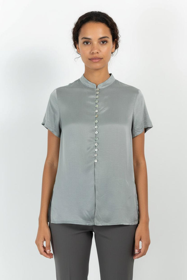 Chemise Grise - Taille L/40 de la marque Caroll | PARAD85650 - Vendu par Paradigme - Image 1