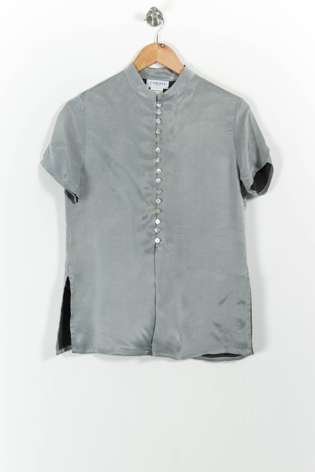 Chemise Grise - Taille L/40 de la marque Caroll | PARAD85650 - Vendu par Paradigme - Image 2