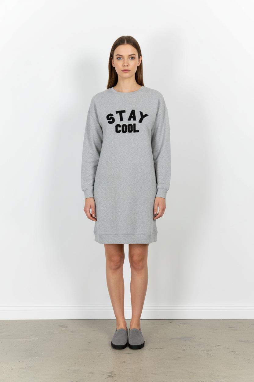 Robe Sweat Gris - Taille S/36 de la marque IKKS | PARAD85652 - Vendu par Paradigme - Image 1