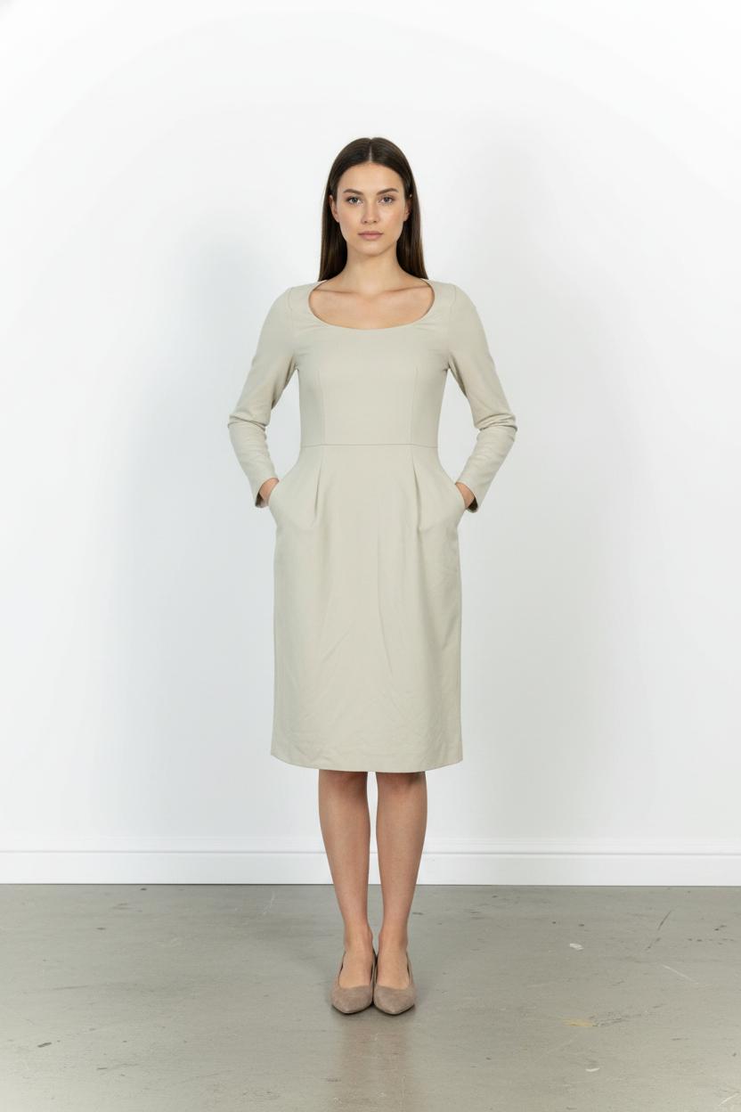 Robe Midi Beige - Taille S/36 de la marque Tara Jarmon | PARAD85664 - Vendu par Paradigme - Image 1