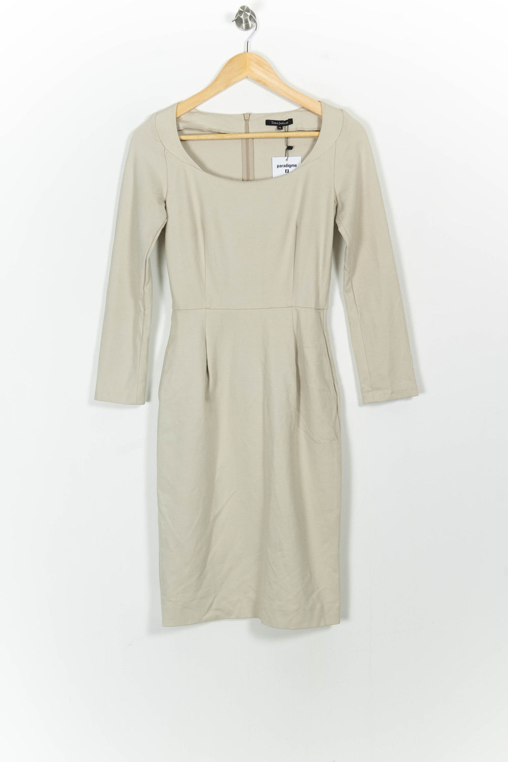 Robe Midi Beige - Taille S/36 de la marque Tara Jarmon | PARAD85664 - Vendu par Paradigme - Image 2