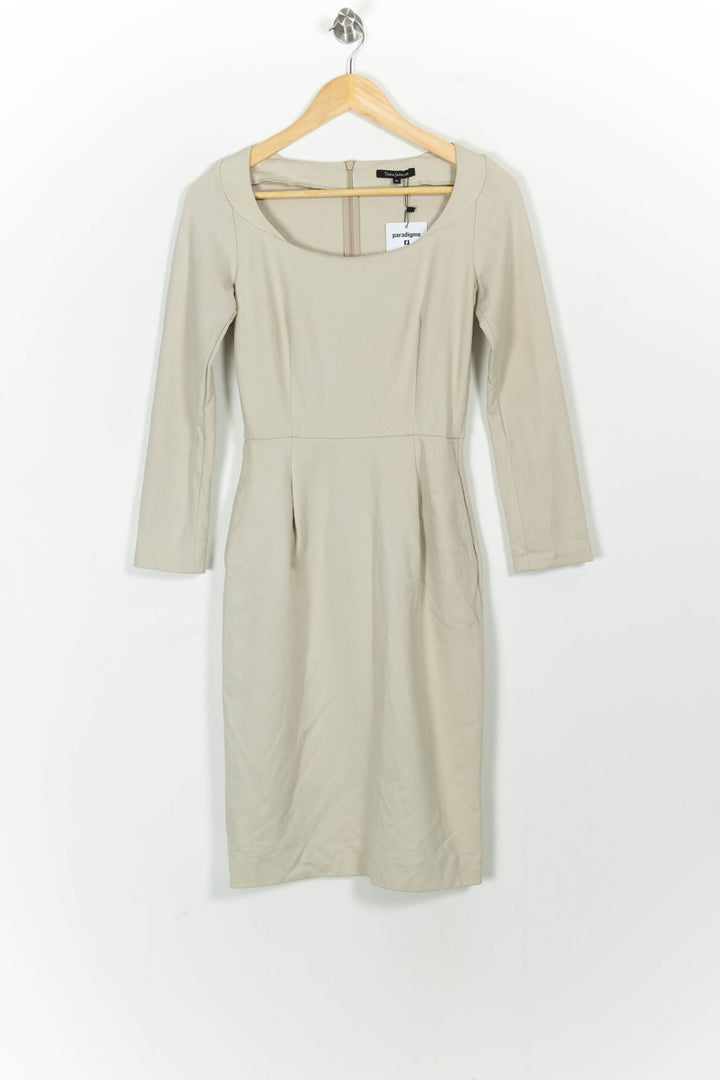 Robe Midi Beige - Taille S/36 de la marque Tara Jarmon | PARAD85664 - Vendu par Paradigme - Image 2