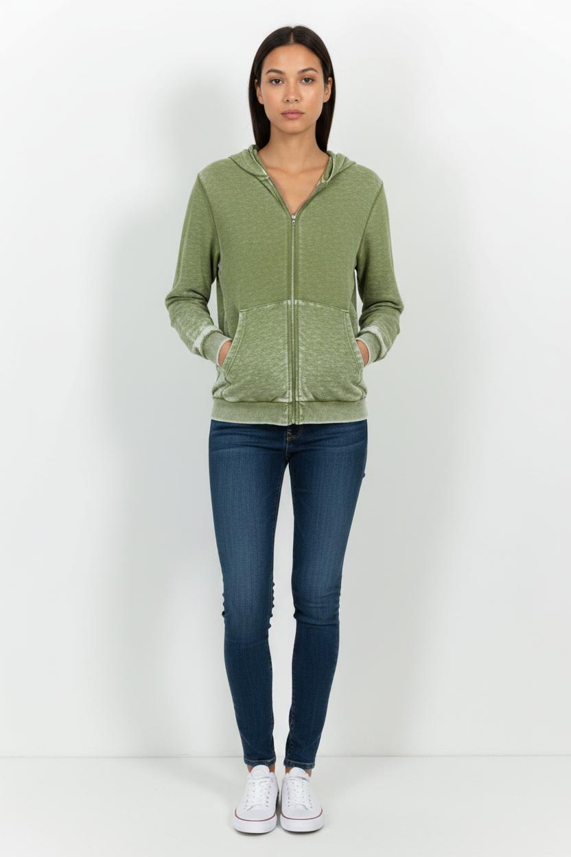 Sweat À Capuche Vert - Taille L/40 de la marque American Vintage | PARAD85669 - Vendu par Paradigme - Image 1