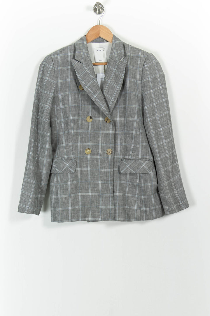 Blazer Gris - Taille M/38 de la marque Sandro | PARAD85671 - Vendu par Paradigme - Image 2