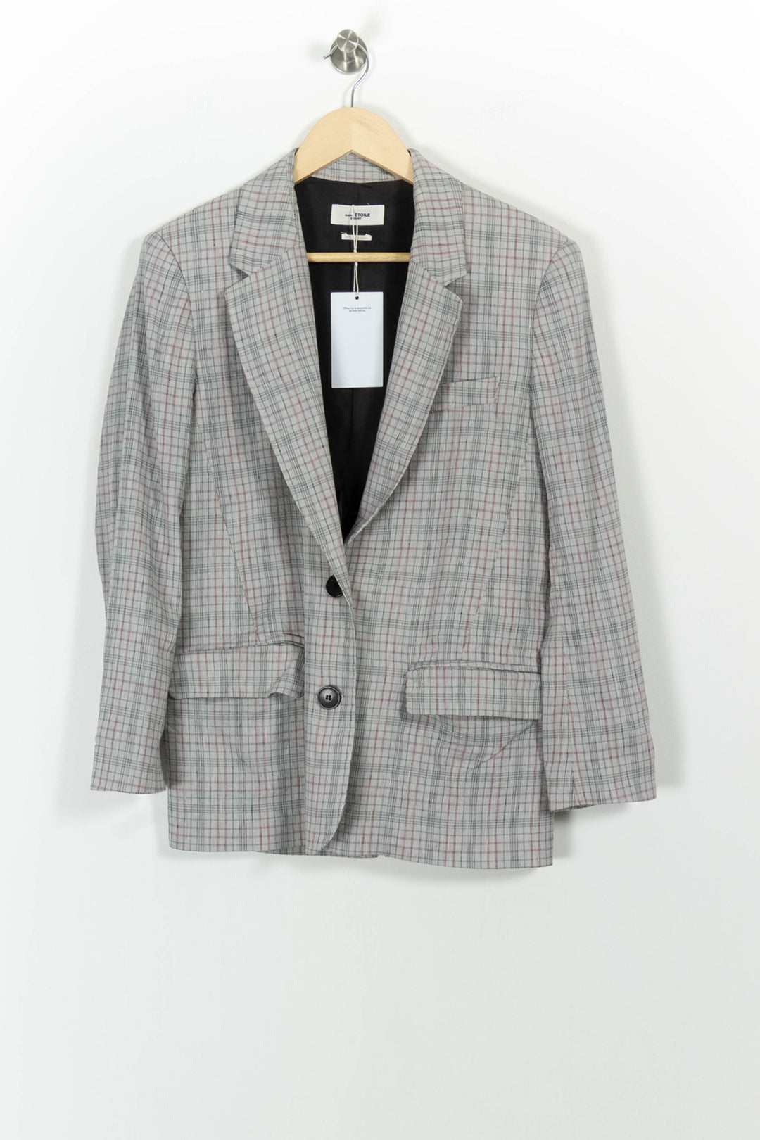 Blazer Gris et Rouge - Taille XS/34 de la marque Isabel Marant étoile | PARAD85674 - Vendu par Paradigme - Image 2