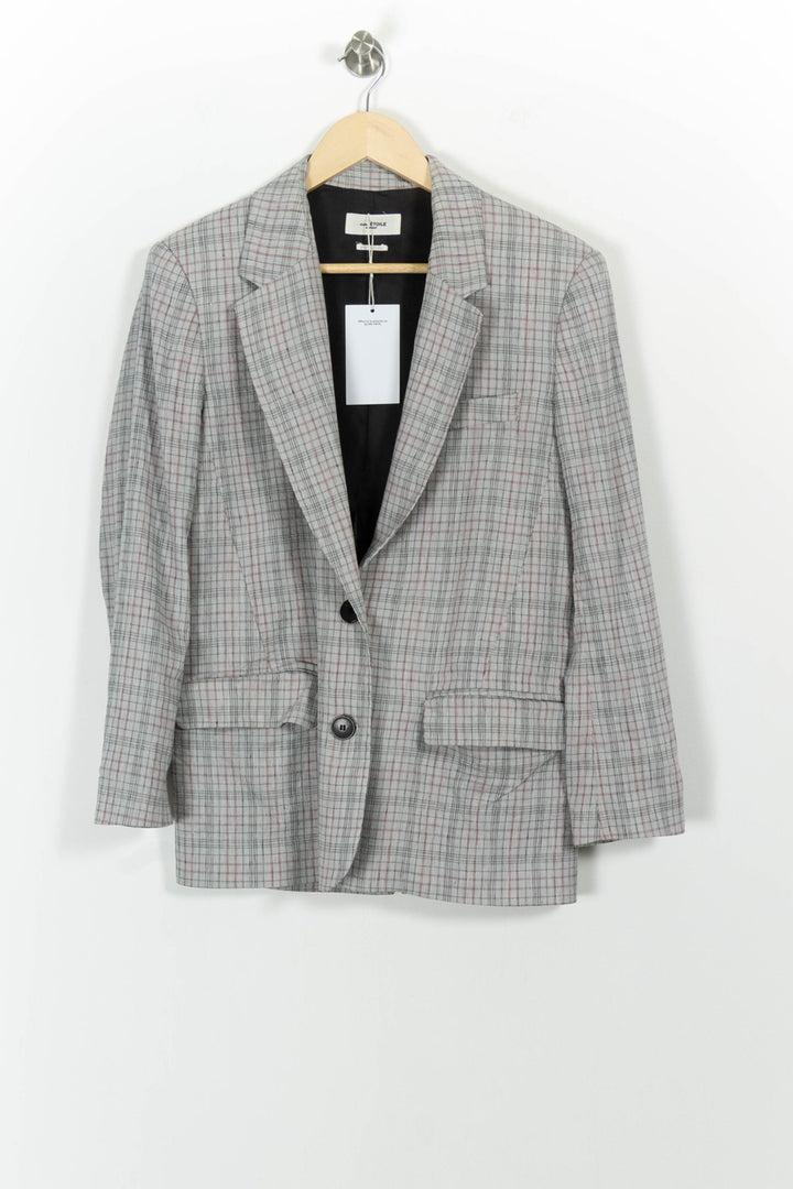 Blazer Gris et Rouge - Taille XS/34 de la marque Isabel Marant étoile | PARAD85674 - Vendu par Paradigme - Image 2