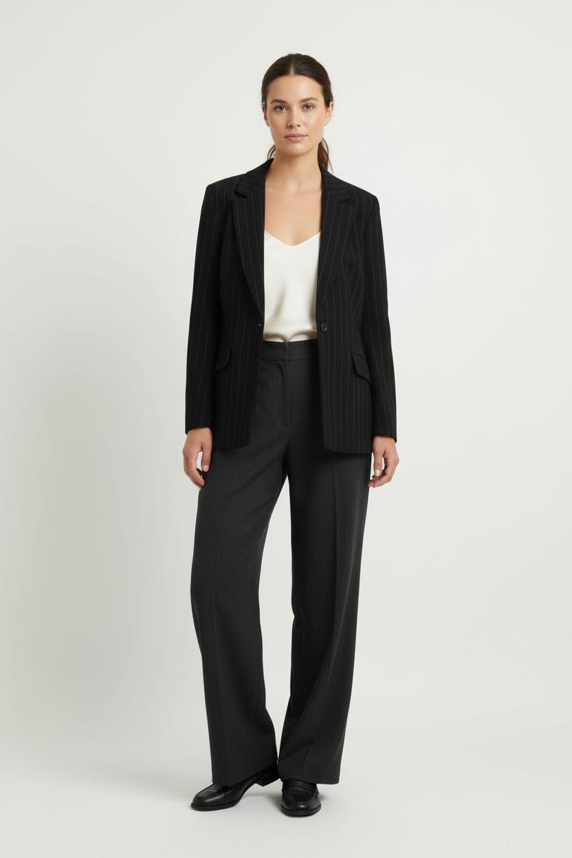 Blazer Noir à Rayures - Taille XL/42 de la marque Gerard Darel | PARAD85678 - Vendu par Paradigme - Image 1