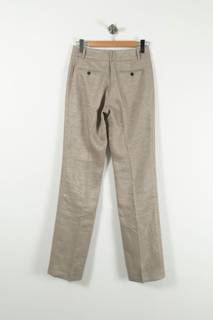 Pantalon Droit Doré - Taille S/36 de la marque Gerard Darel | PARAD85697 - Vendu par Paradigme - Image 4