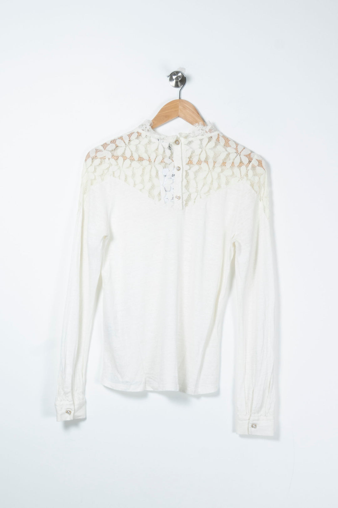 Blouse Blanche - Taille S/36 de la marque Claudie Pierlot | PARAD85700 - Vendu par Paradigme - Image 4