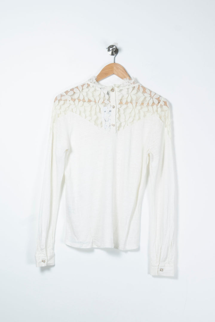 Blouse Blanche - Taille S/36 de la marque Claudie Pierlot | PARAD85700 - Vendu par Paradigme - Image 4