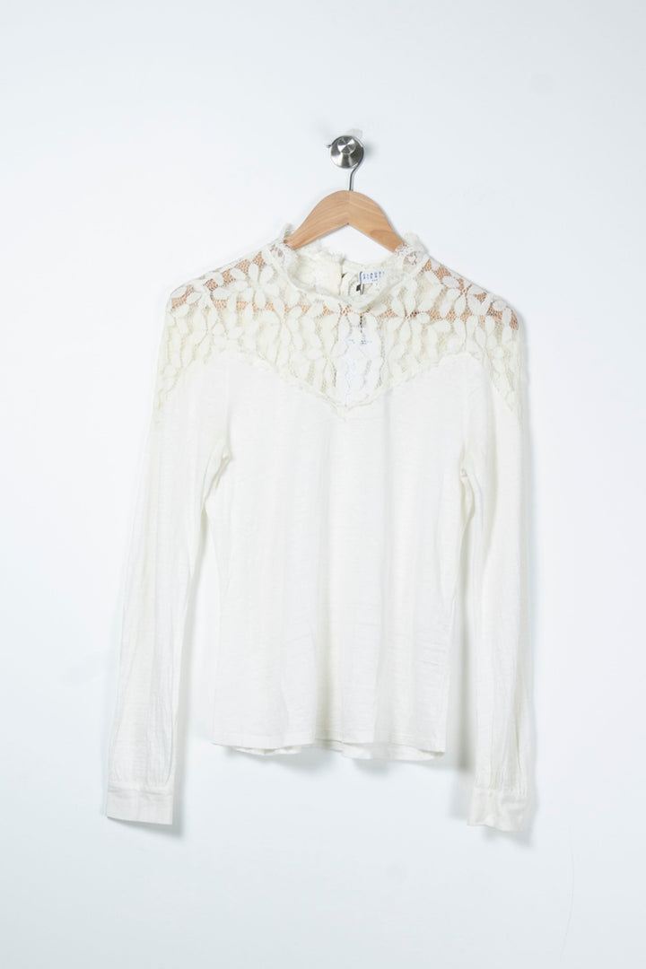 Blouse Blanche - Taille S/36 de la marque Claudie Pierlot | PARAD85700 - Vendu par Paradigme - Image 2