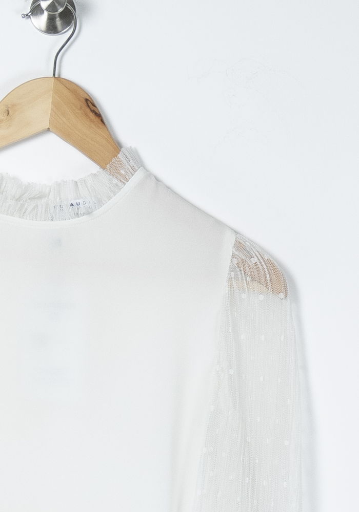 Blouse Blanche - Taille S/36 de la marque Claudie Pierlot | PARAD85702 - Vendu par Paradigme - Image 3