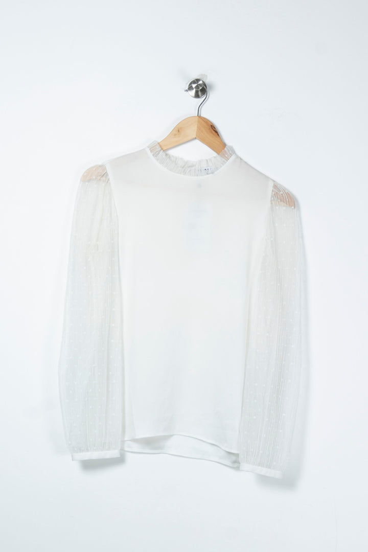 Blouse Blanche - Taille S/36 de la marque Claudie Pierlot | PARAD85702 - Vendu par Paradigme - Image 2