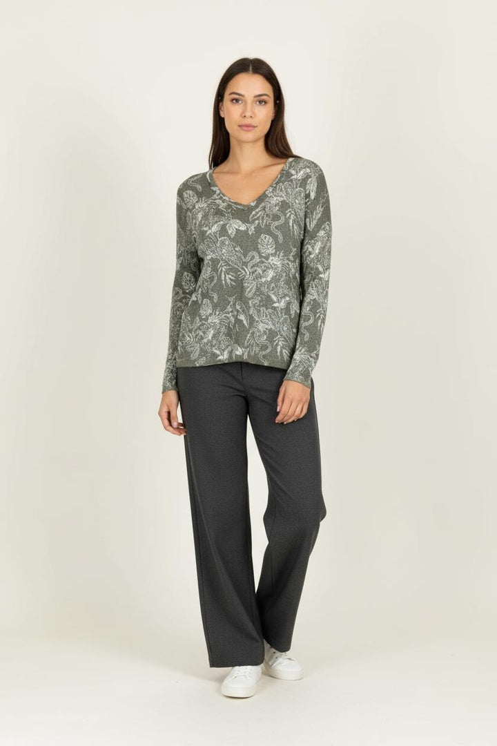Pull Vert et Blanc - Taille M/38 de la marque IKKS | PARAD85710 - Vendu par Paradigme - Image 1