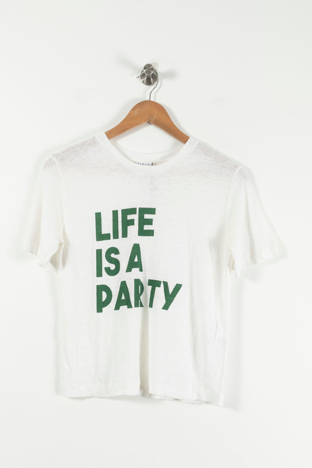 Tee-shirt Blanc et Vert - Taille S/36 de la marque Claudie Pierlot | PARAD85715 - Vendu par Paradigme - Image 2