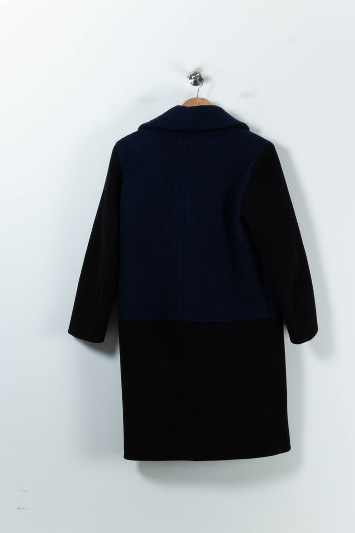 Manteau Bleu et Noir - Taille M/38 de la marque Sandro | PARAD85727 - Vendu par Paradigme - Image 4