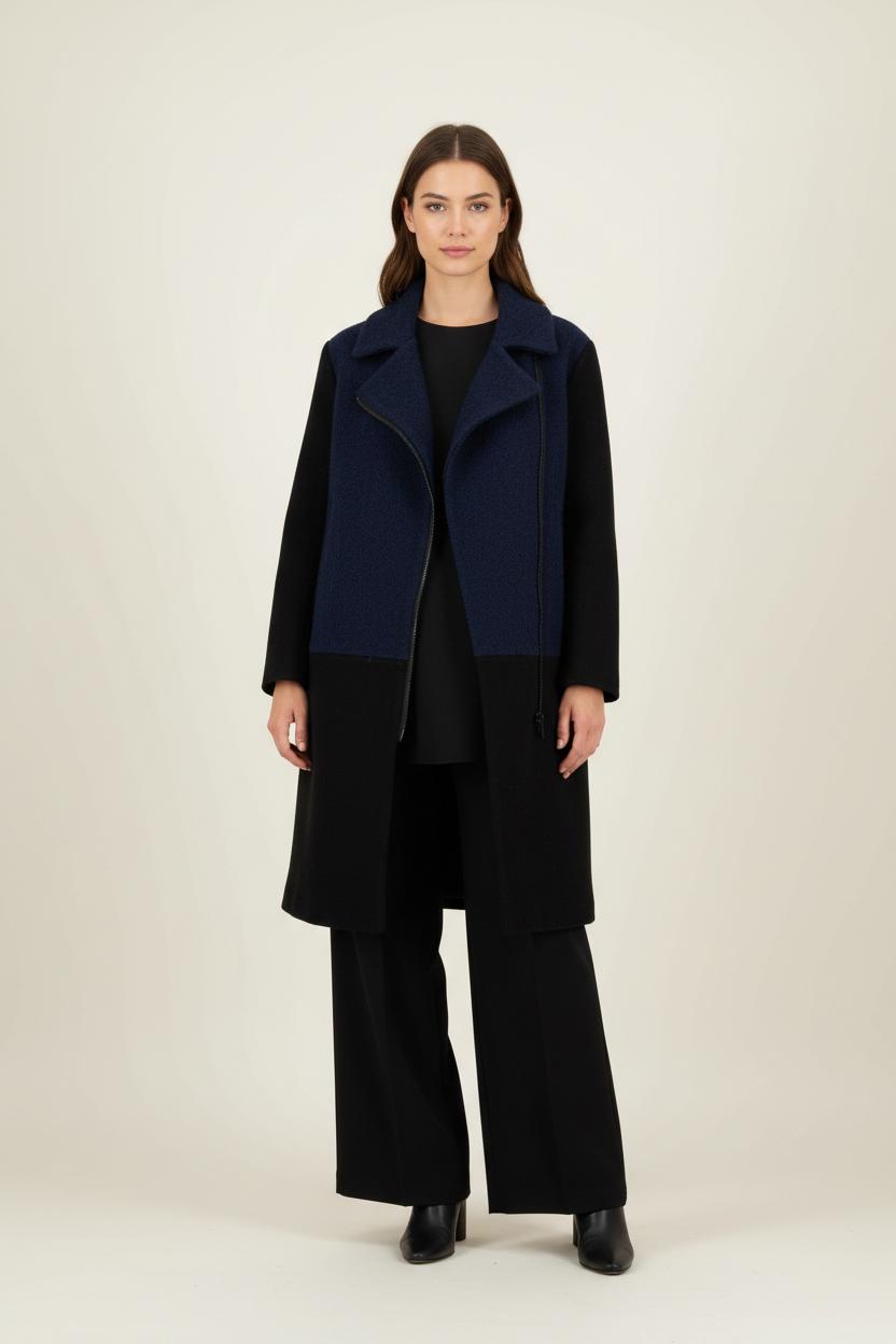 Manteau Bleu et Noir - Taille M/38 de la marque Sandro | PARAD85727 - Vendu par Paradigme - Image 1