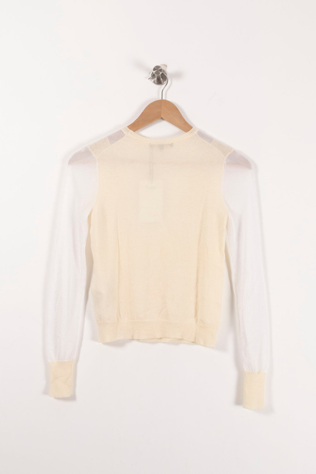 Pull Jaune et Blanc - Taille S/36 de la marque Maje | PARAD85732 - Vendu par Paradigme - Image 4