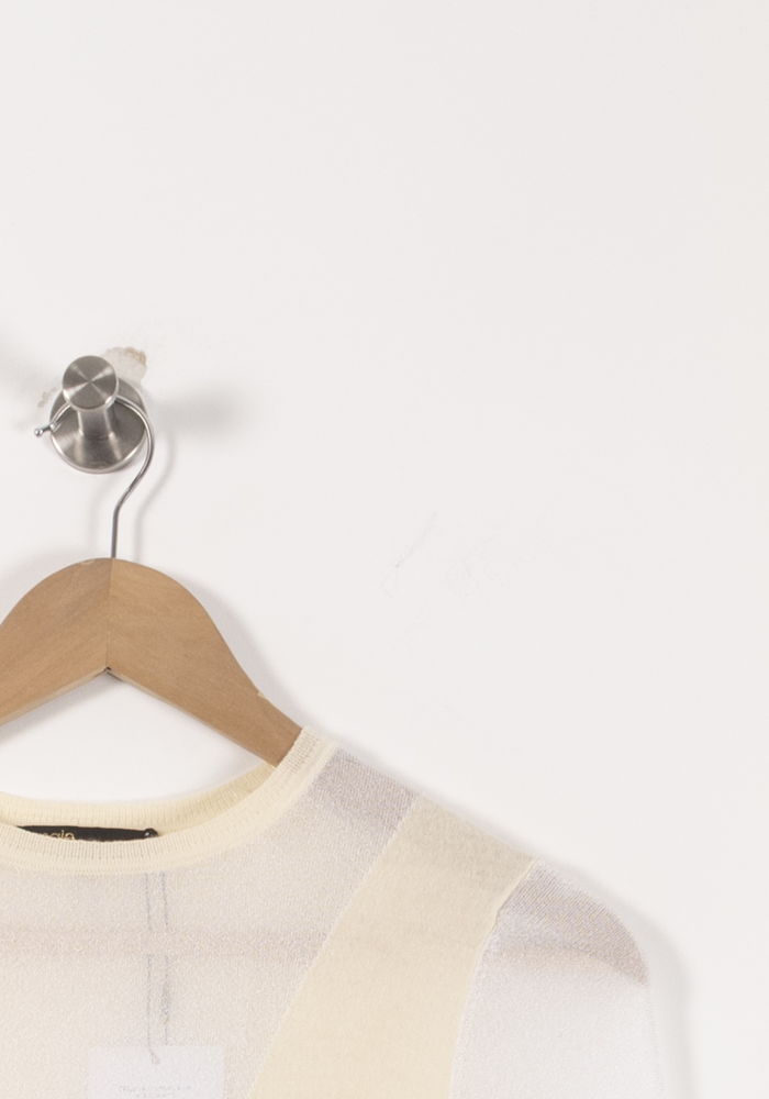 Pull Jaune et Blanc - Taille S/36 de la marque Maje | PARAD85732 - Vendu par Paradigme - Image 3