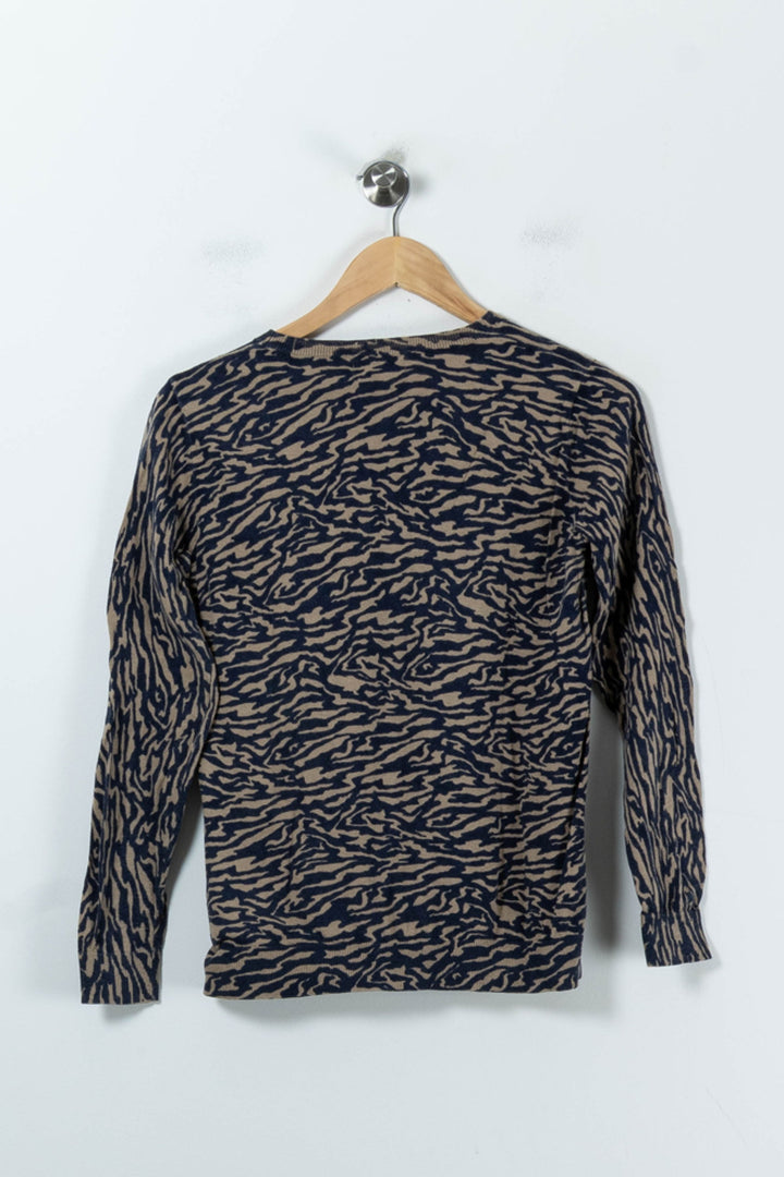 Pull Marron et Bleu - Taille S/36 de la marque Galeries Lafayette | PARAD85733 - Vendu par Paradigme - Image 4