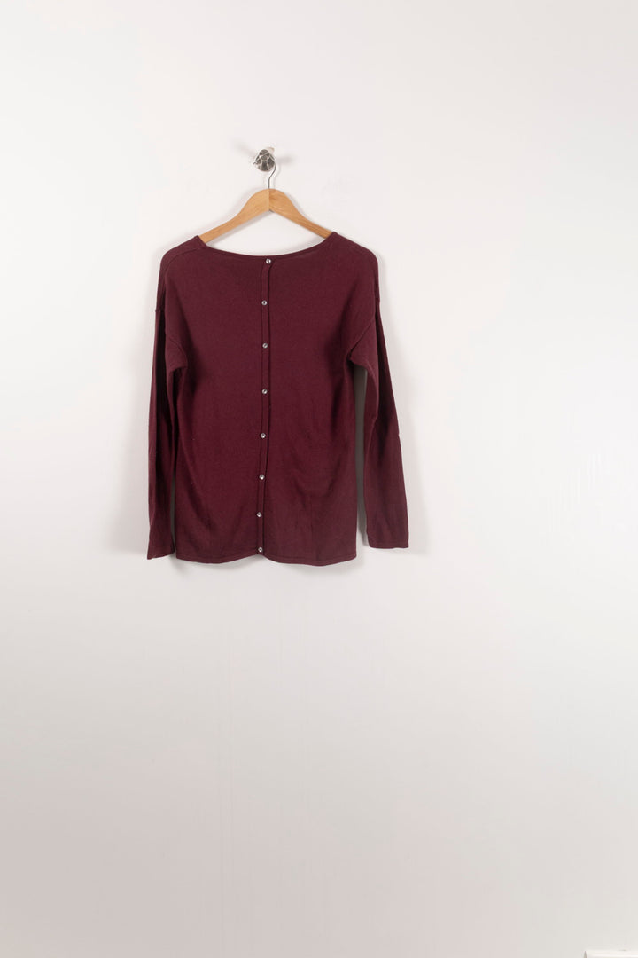 Pull Bordeaux - Taille M/38 de la marque Galeries Lafayette | PARAD85738 - Vendu par Paradigme - Image 4