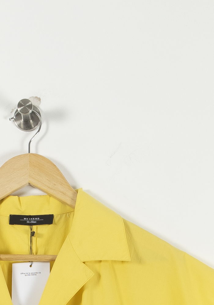 Robe Chemise Jaune - Taille L/40 de la marque Weekend Max Mara | PARAD85740 - Vendu par Paradigme - Image 3
